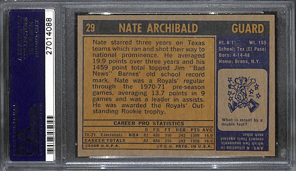 1971 Topps #29 Nate Archibald Rookie PSA 9