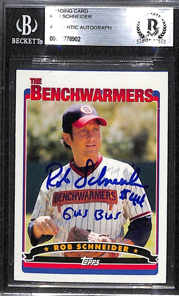 Rob Schneider Signed 2005 Topps Benchwarmers Card - BAS