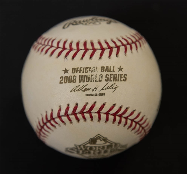 Cole Hamels Signed 2008 World Series Baseball