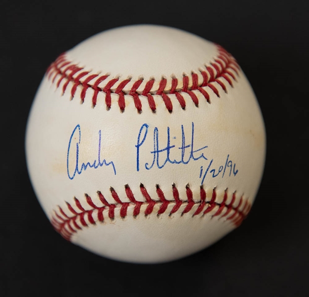 Andy Pettitte Signed American League Baseball