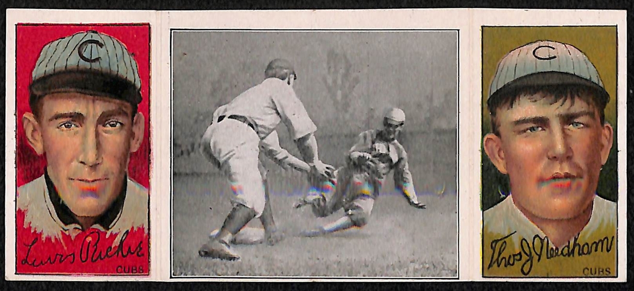 1912 T202 Hassan Triple Folder Thomas Needham & Louis Richie McConnell Caught