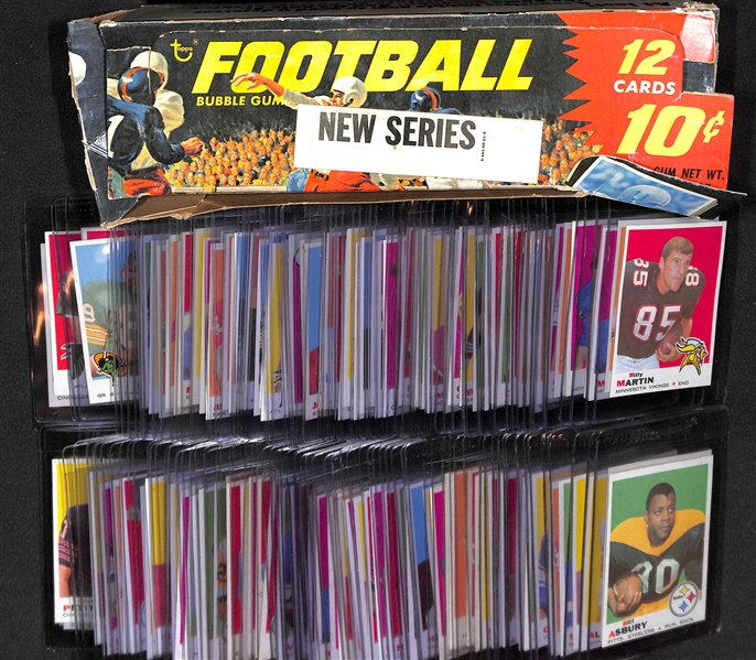Lot Of 160 Pack-Fresh 1969 Topps Football Cards w. Original Box (Second Series)