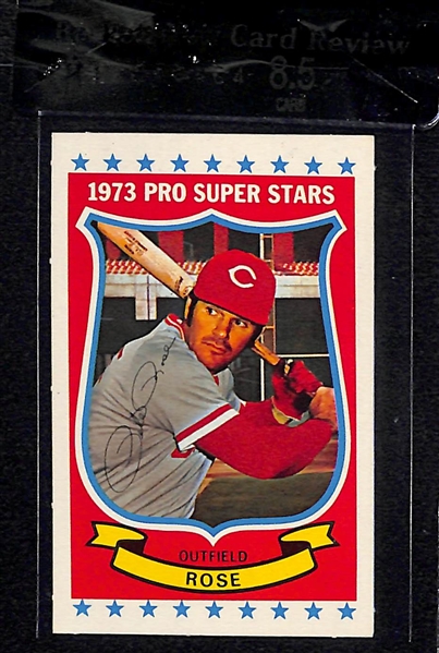 1973 Kelloggs Baseball Near Complete Set - 49 of 54 Cards w. Pete Rose BVG 8.5