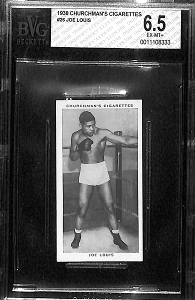 1938 WA&AC Churchman Joe Louis (#26) Boxing Personalities Card (HOF) - BVG 6.5