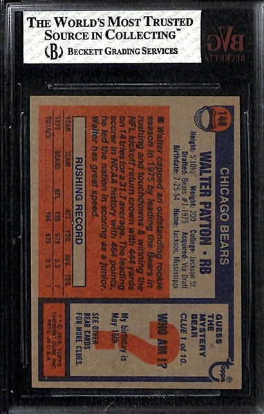 1976 Topps #148 Walter Payton Rookie Card - BVG 6.5