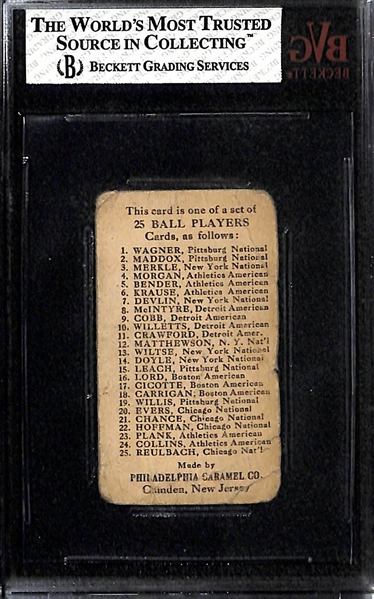 1909 E95 Philadelphia Caramel Christy Mathewson Card - BVG 1
