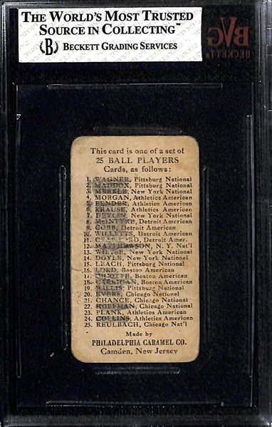1909 E95 Philadelphia Caramel Chief Bender Card - BVG 1