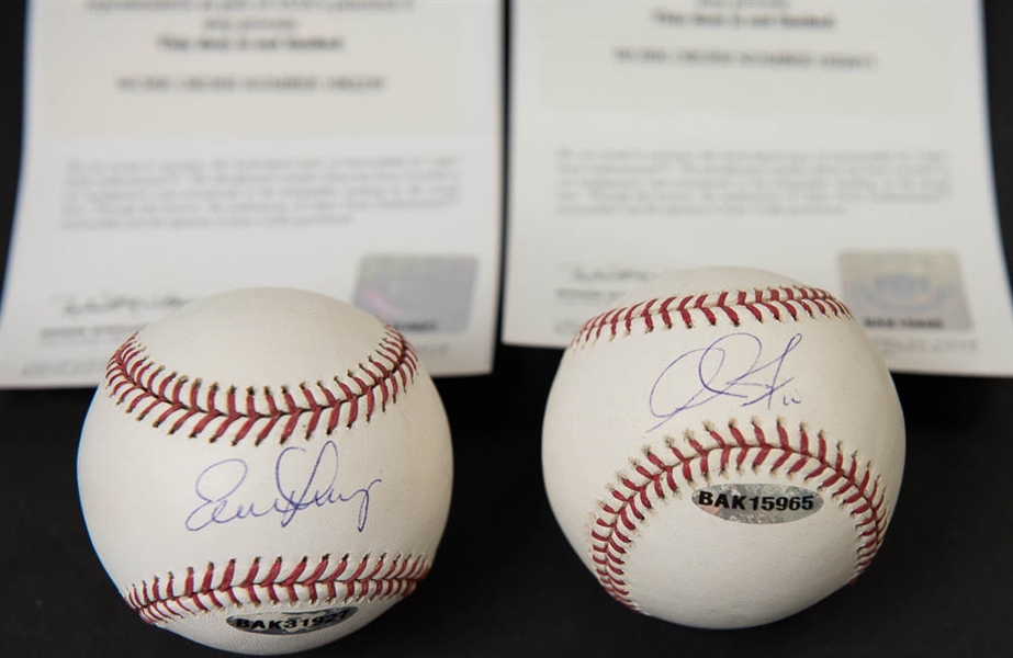 Adam Jones & Evan Longoria Signed Baseballs - Upper Deck