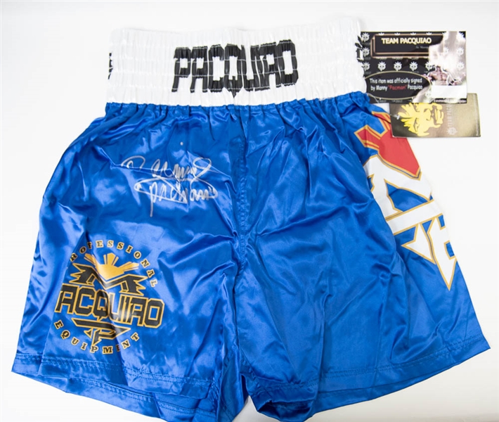 Manny Pacquiao Signed Boxing Trunks - COA