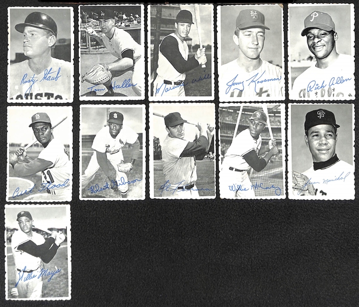 1969 Topps Deckle Edge Partial Set - 31 of 35 Cards w. Clemente