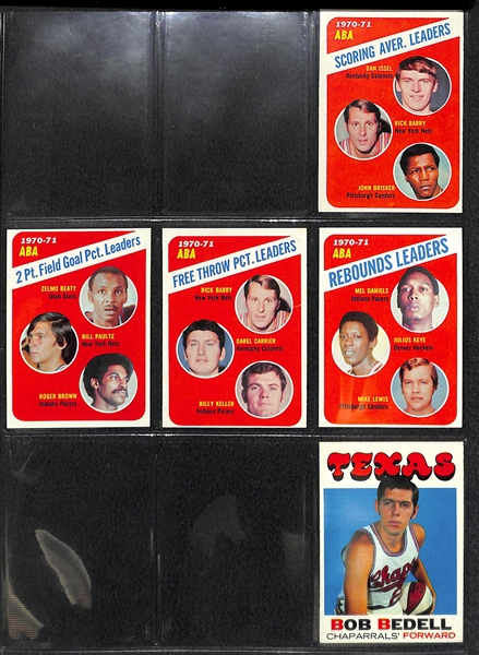 Partial 1971-72 + 1972-73 Topps Basketball Card Sets (348 Cards)