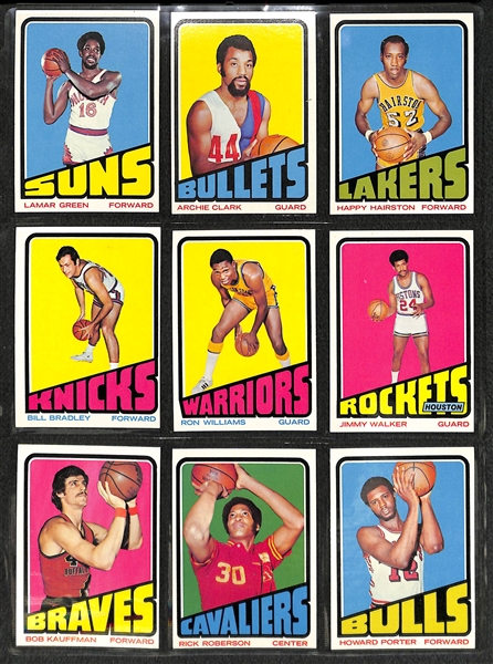 Partial 1971-72 + 1972-73 Topps Basketball Card Sets (348 Cards)