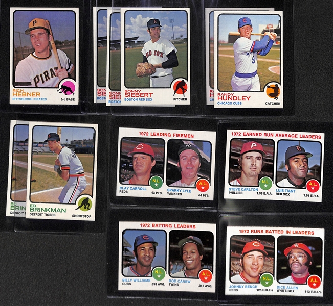 Lot of 1600+ 1973 Topps Baseball Cards - Fresh Out Of the Pack Quality