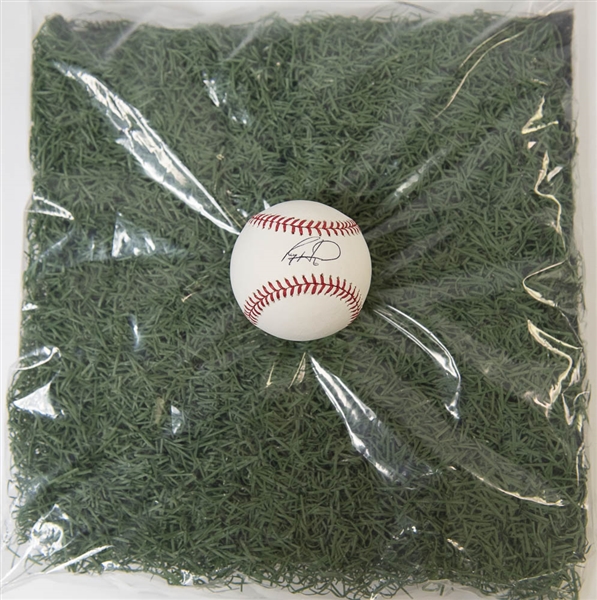 Ryan Howard Signed Baseball & 2008 World Series Game-Used Artificial Turf (MLB COA)