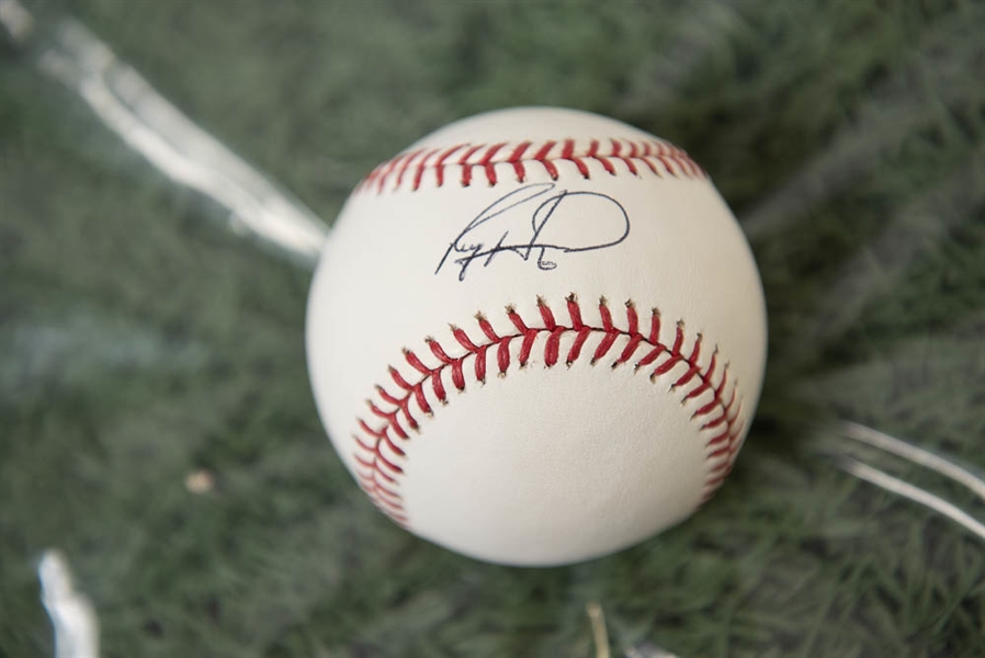 Ryan Howard Signed Baseball & 2008 World Series Game-Used Artificial Turf (MLB COA)