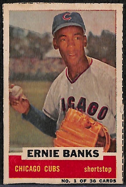 Lot of (3) 1960 Bazooka Cards w. Ernie Banks