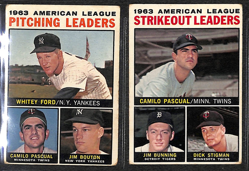 1964 Topps Partial Set - 303 of 587 Cards w. Mays & Koufax