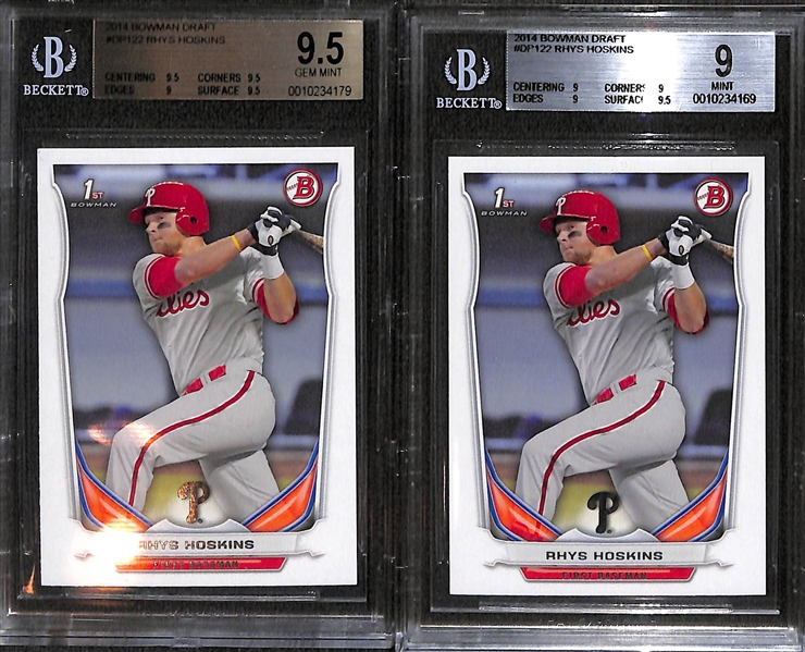 Lot Of 4 Rhys Hoskins BGS Graded Rookie Cards