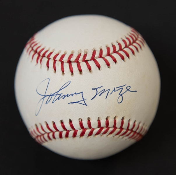 Johnny Mize Signed American League Baseball