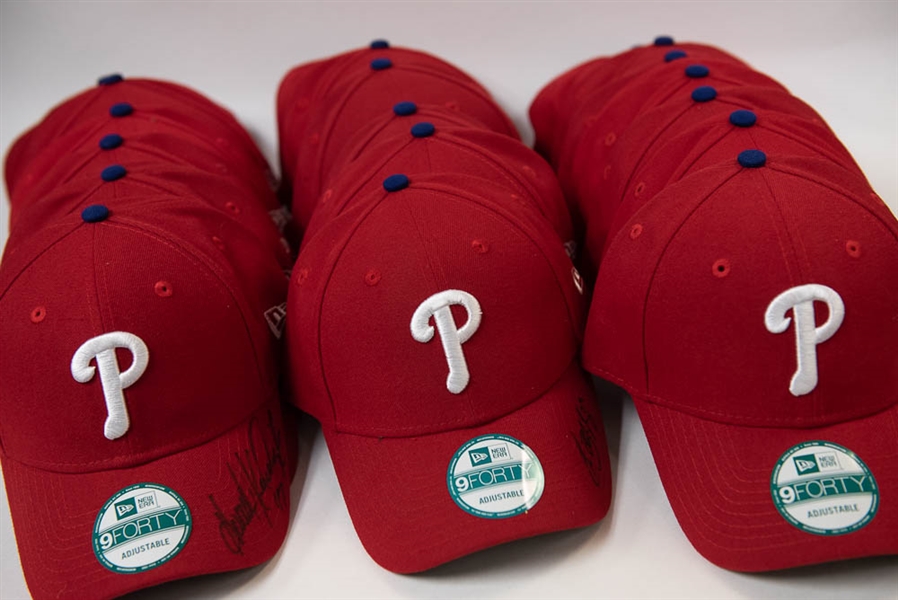 Lot Of 20 Phillies Signed Hats - All MLB Certified