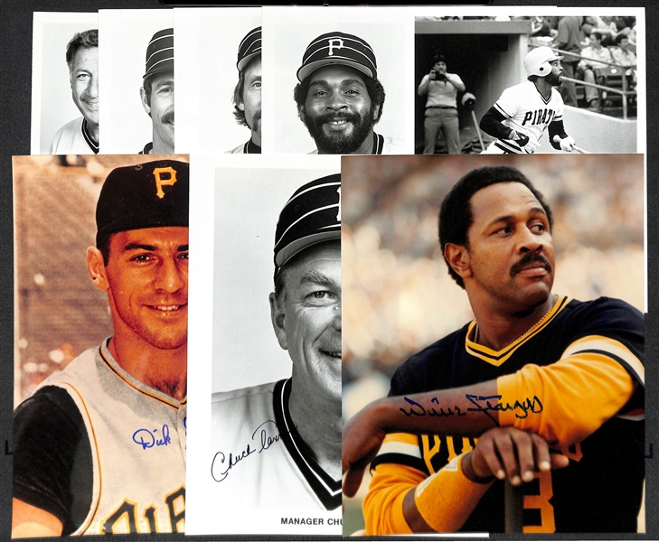 Lot Of 7 Pirates Signed 8x10 Photos w. Willie Stargell