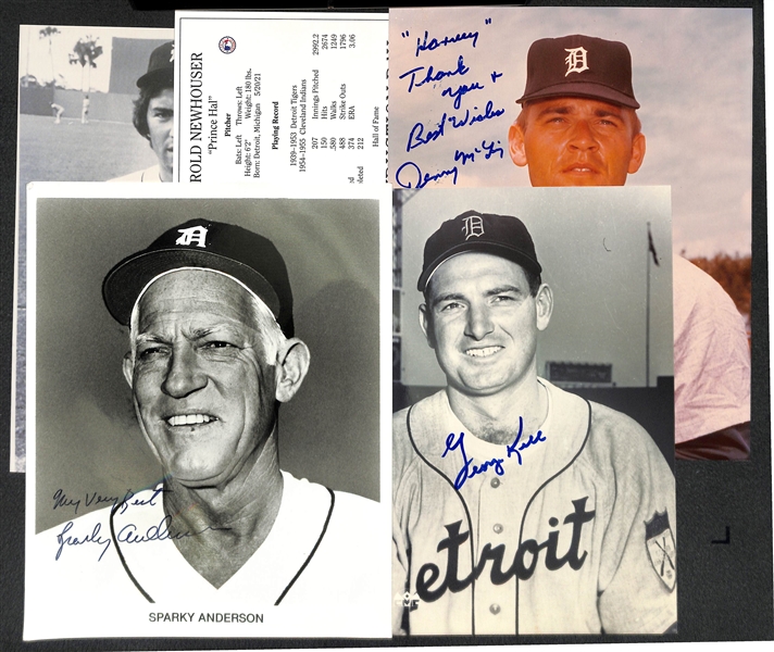 Lot Of 5 Signed 8x10 Photos w. Sparky Anderson