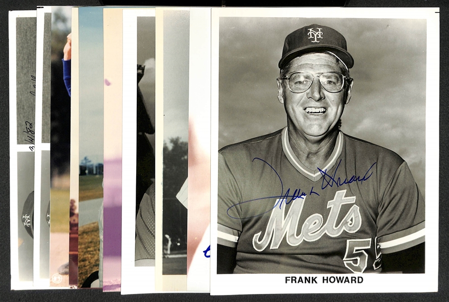 Lot Of 11 Mets Signed Photos w. Frank Howard