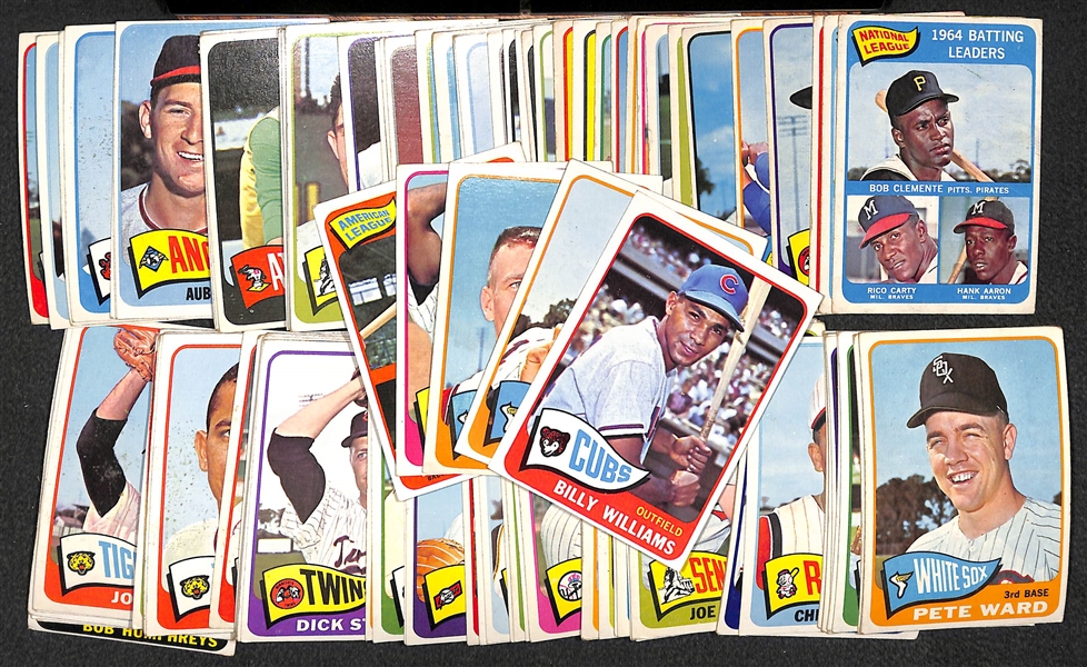 Lot Of 115 1965 Topps Baseball Card w. Billy Williams