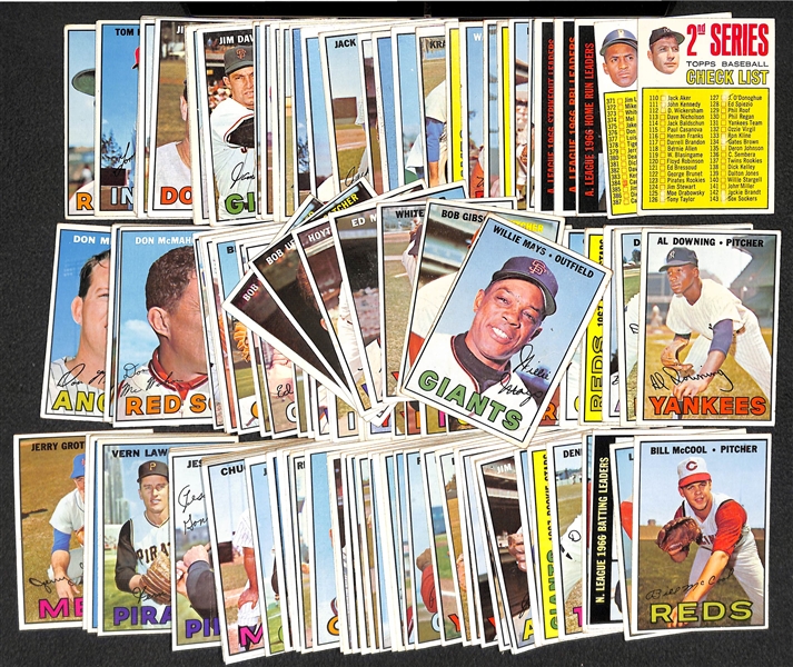 Lot Of 130 1967 Topps Baseball Cards w. Willie Mays
