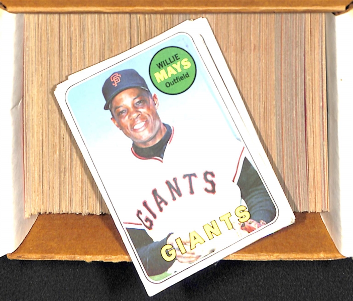 Lot Of 280 1969 Topps Baseball Cards w. Willie Mays