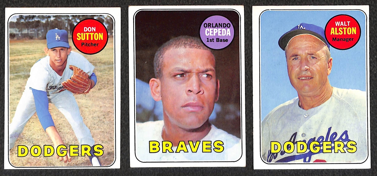 Lot Of 280 1969 Topps Baseball Cards w. Willie Mays