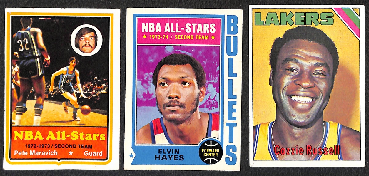 Lot Of 185 1972-1978 Topps Basketball Cards