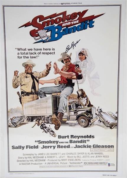 Lot of 2 - Burt Reynolds Signed Smokey and the Bandit Movie Posters - Beckett COA