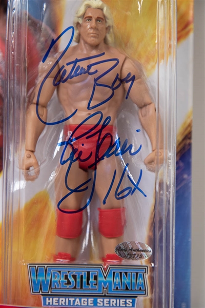 Ric Flair Signed Wrestling Figure - Leaf