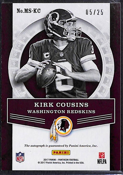 Lot Of 13 Redskins Autograph/Patch/Numbered Cards w. Kirk Cousins