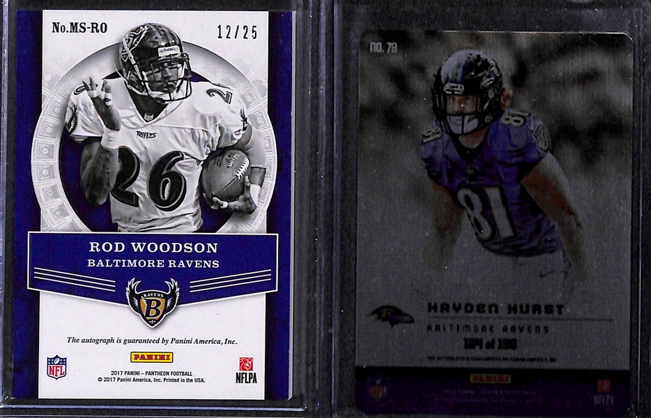 Lot Of 22 Ravens Autograph Cards w. Rod Woodson