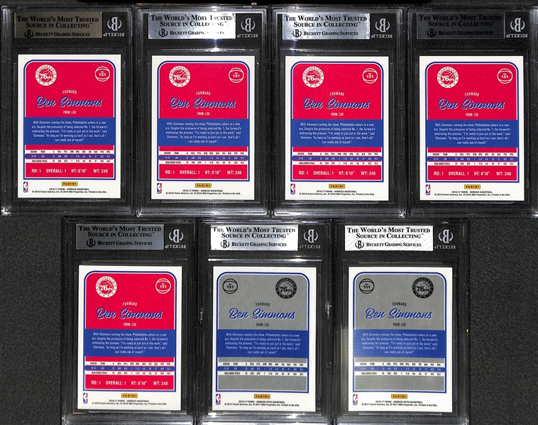 Lot Of 7 Ben Simmons BGS Graded Rookie Cards