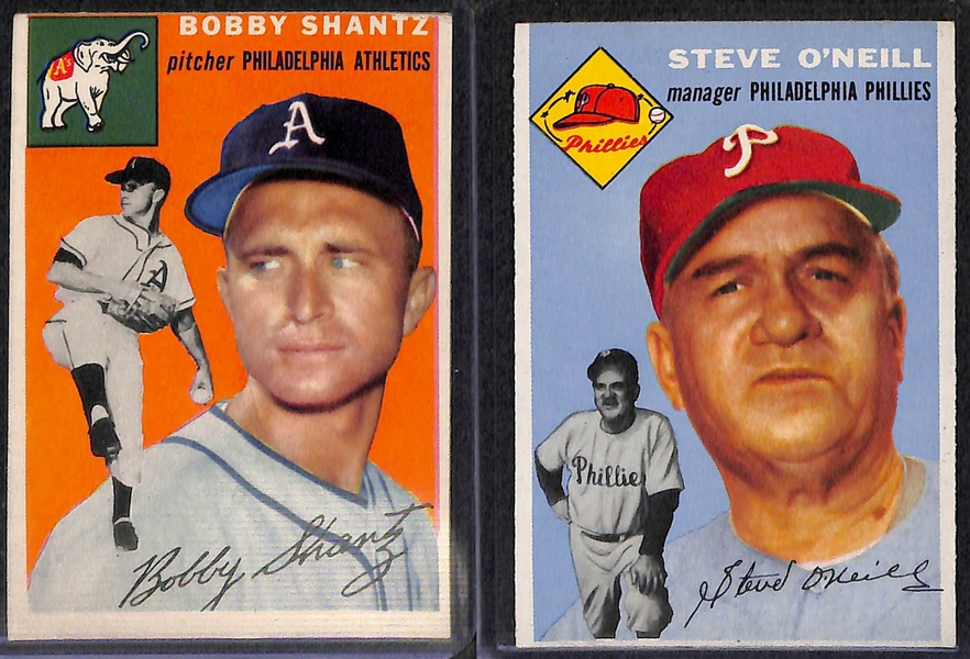 Lot Of 9 1954 Topps Baseball Cards w. Johnny Podres