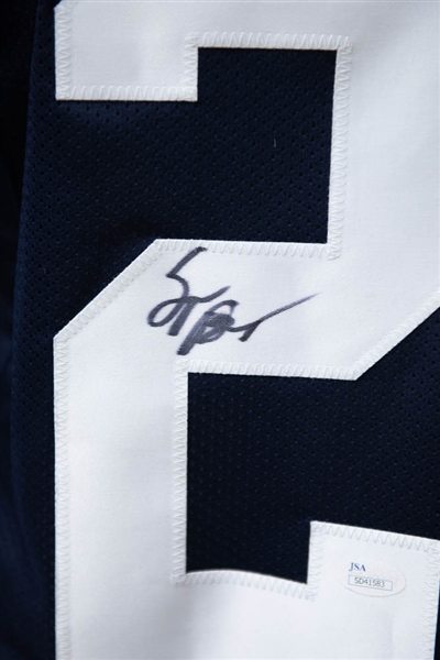 Saquon Barkley Autographed Penn State Style Football Jersey  - JSA