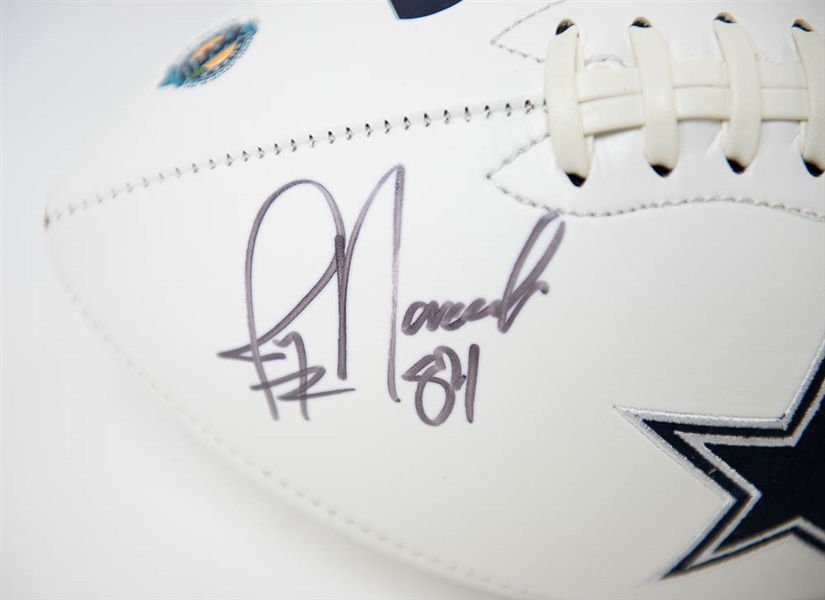 Jay Novacek Signed & Inscribed Cowboys Logo Football - Beckett COA