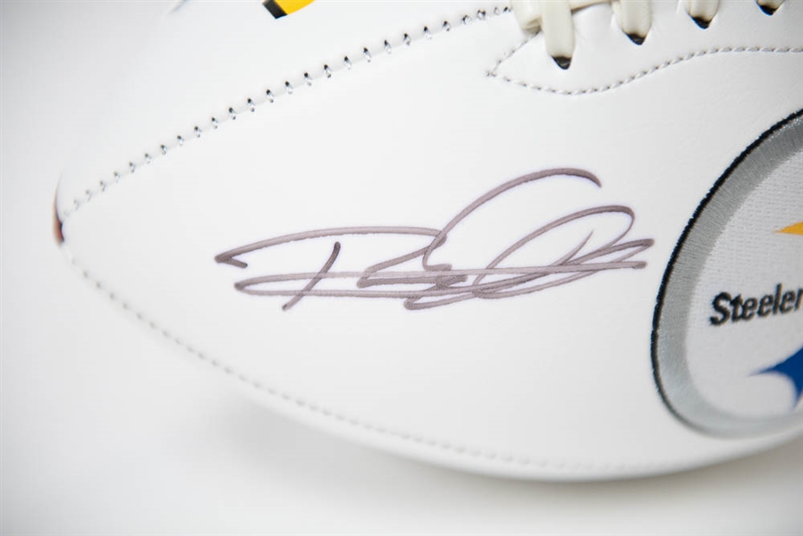 Rod Woodson Signed & Inscribed Pittsburgh Steelers Emblem Football - JSA