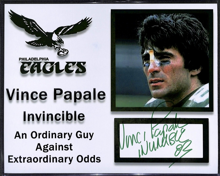 Lot Of 3 Vince Papale Signed Photos & DVD