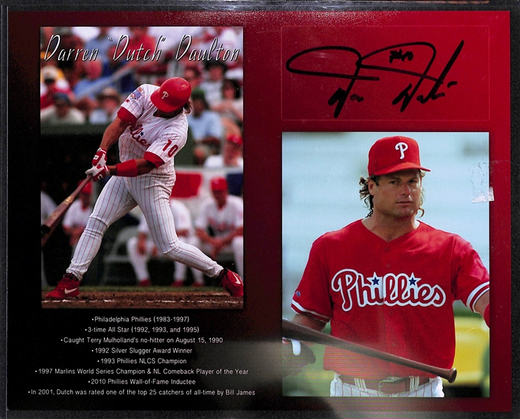Lot Of 8 Baseball Signed 8x10 Photos w. Carlos Ruiz
