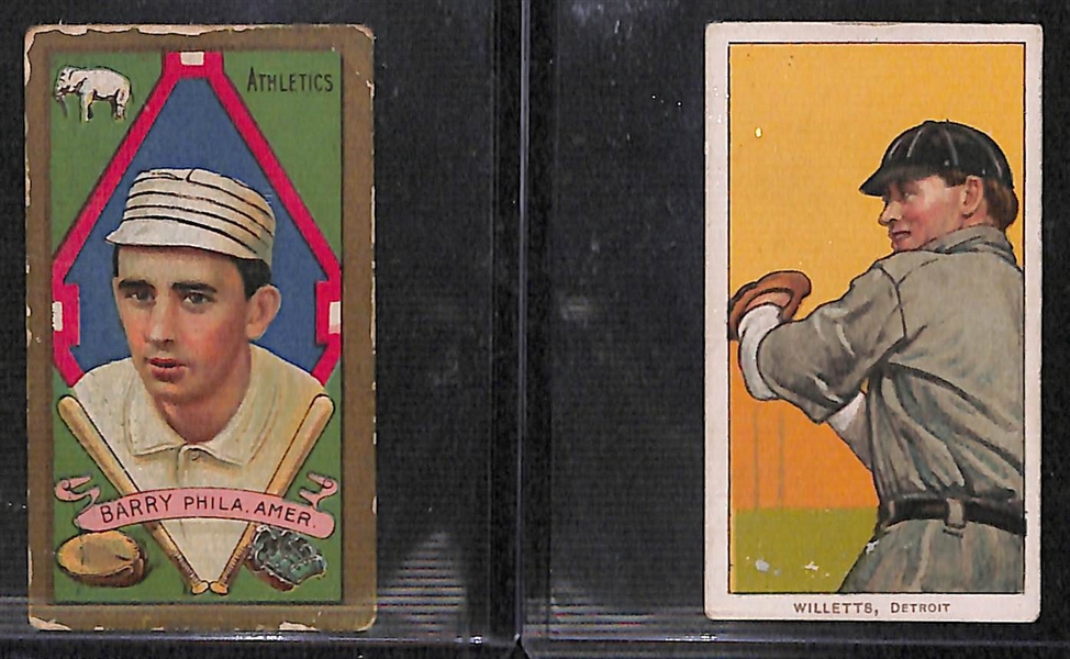 Lot of 2 - 1909-10 T205 & T206 Cards - Jack Barry & Willetts