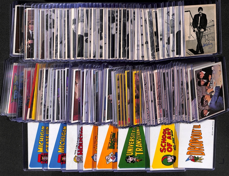 Lot of 125 Different 1960s Non-Sports Cards Featuring The Beatles, The Monkees, & Batman