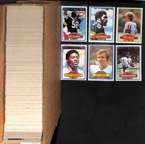 Lot of (4) 1980 Topps Football Card Set