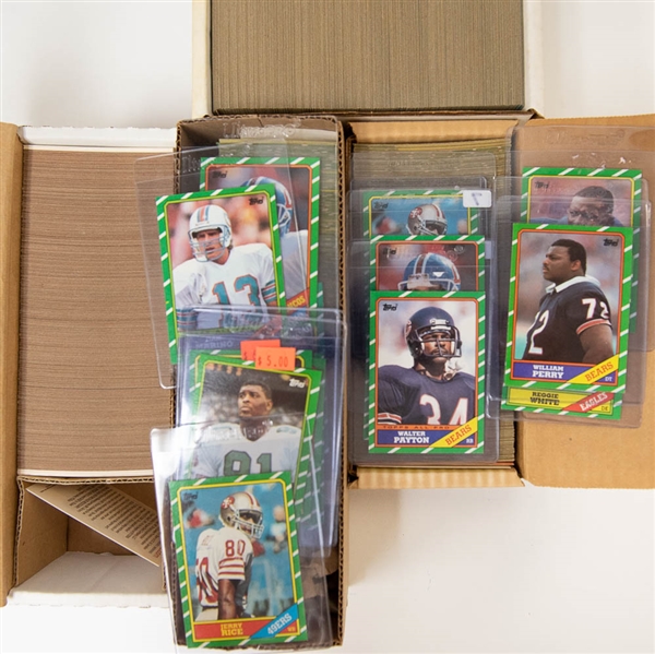 Lot of (4) Topps Football Card Sets 1986-1988