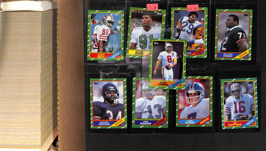 Lot of (4) Topps Football Card Sets 1986-1988