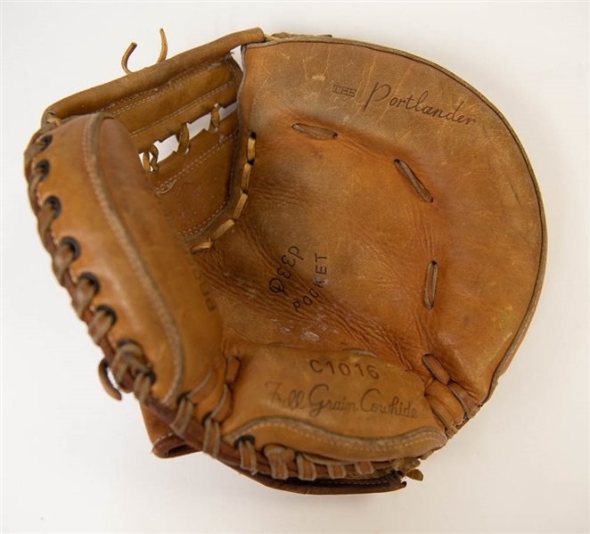 Vintage Baseball Gloves & Football Lot w. Mantle
