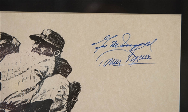 1956 Yankees Team Signed Framed Photo - JSA LOA